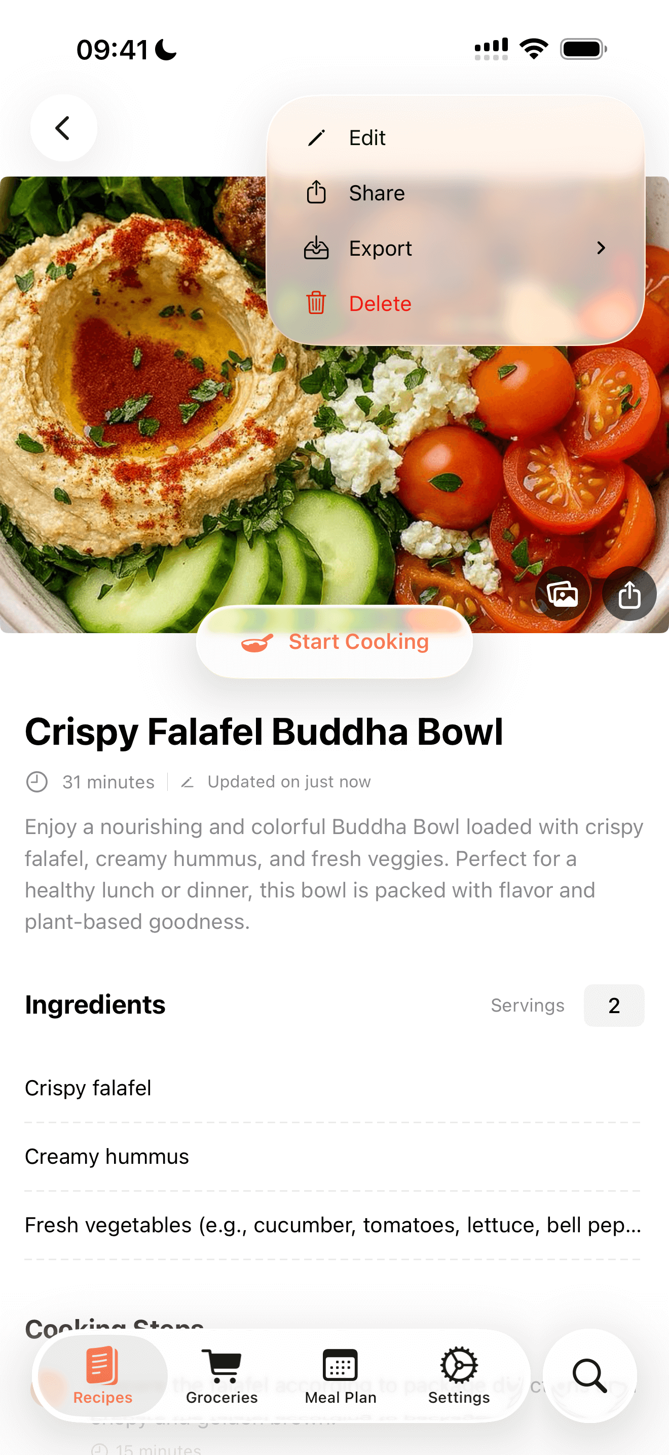 Share from Recipe Details - Option 2 - Step 3