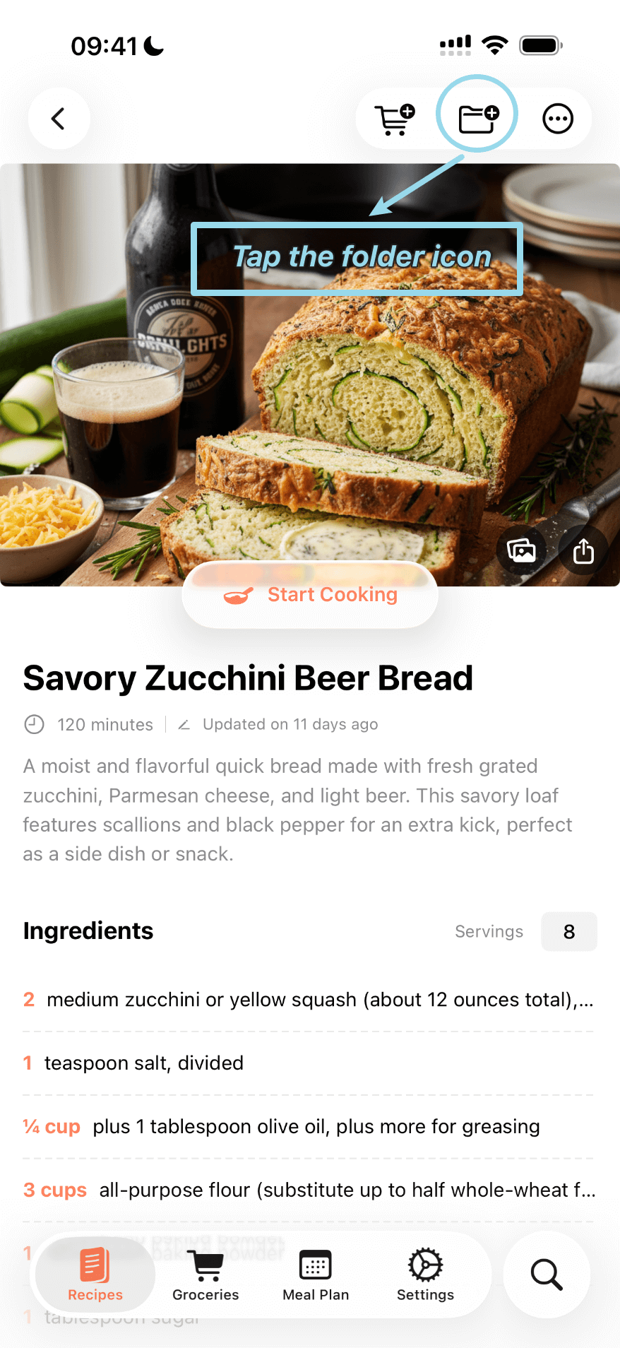 Add Recipes to Collections - From Details - Step 4