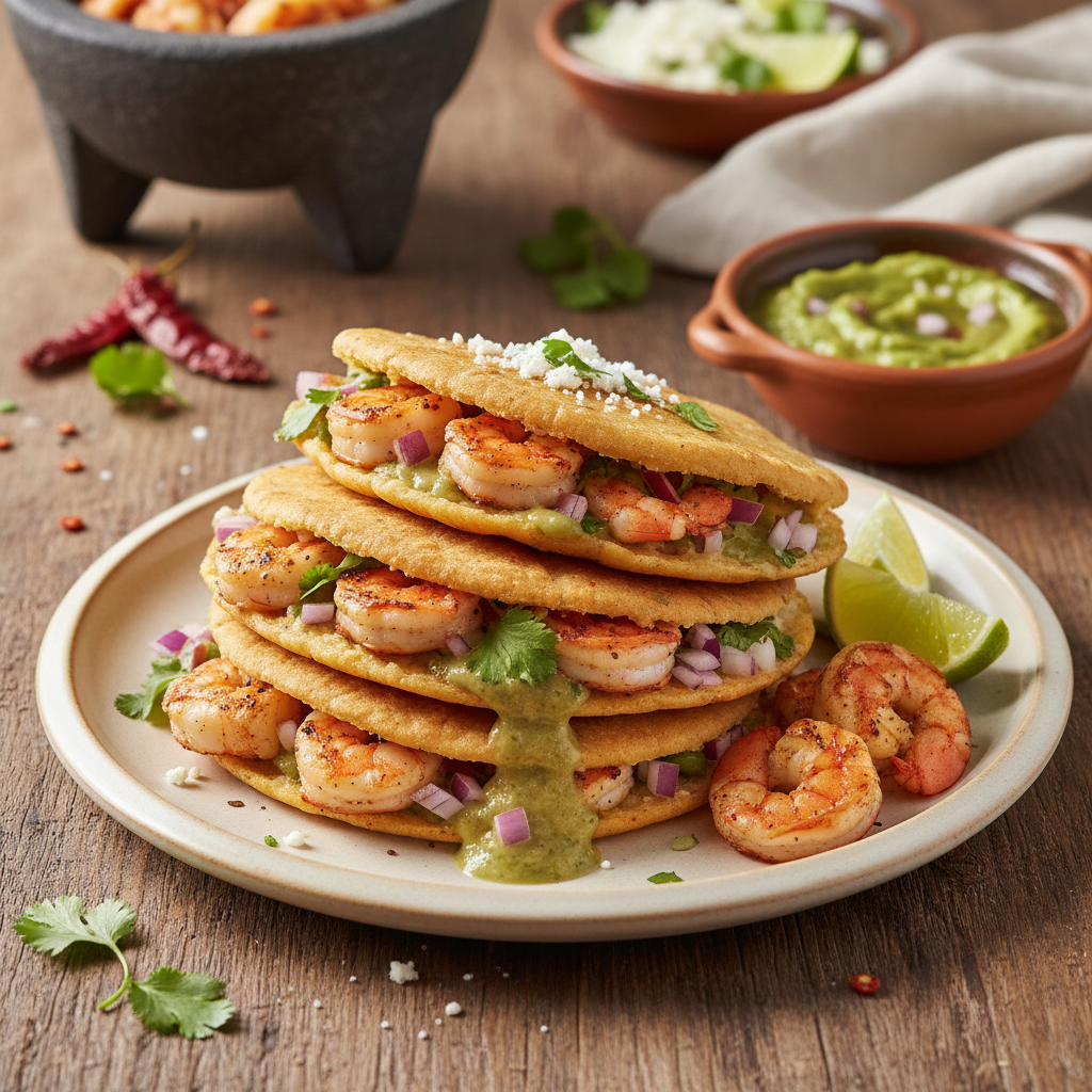 Gorditas con Camarones
