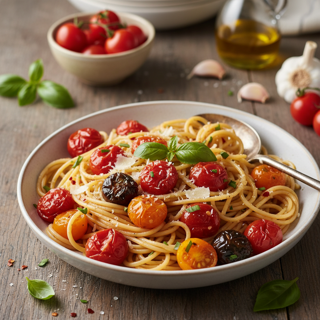 Burst Cherry Tomato Pasta