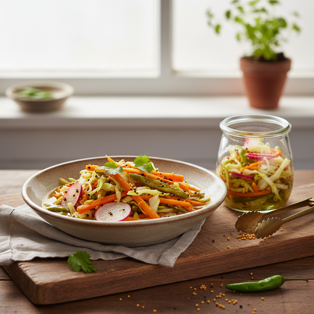 Shaak-no Sambharo (Quick Pickled Vegetables)