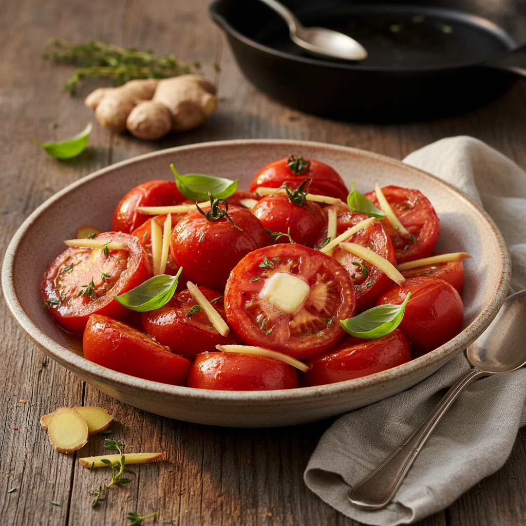 Buttered Tomatoes with Ginger