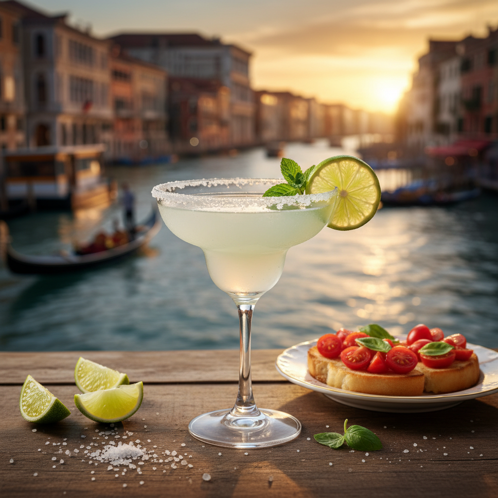 Enjoying a Margarita in Venezia